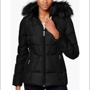 Calvin Klein Faux-Fur-Lined Quilted Puffer Coat